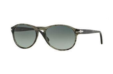 Image of Persol PO2931S Sunglasses 102071-53 - Striped Grey Frame, Gradient Grey Lenses