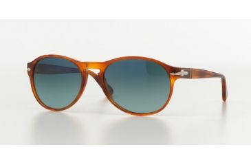 Image of Persol PO2931S Sunglasses 96/S3-55 - Terra Di Siena Frame, Polar Gradient Blue Lenses