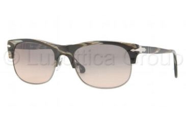 Image of Persol PO3034S Sunglasses 399/87-5618 - Dark Horn Crystal Pink Frame, Gradient Blue Lenses