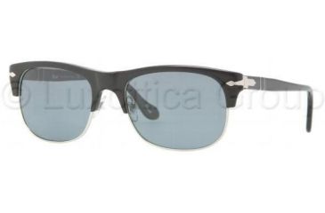 Image of Persol PO3034S Sunglasses 95/4N-5318 - Black Frame, Crystal Blue Photochromic Polarized Lenses