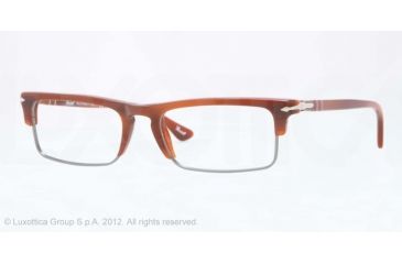 Image of Persol PO3049V Progressive Prescription Eyeglasses 957-52 - Corrugate Brown Frame, Demo Lens Lenses