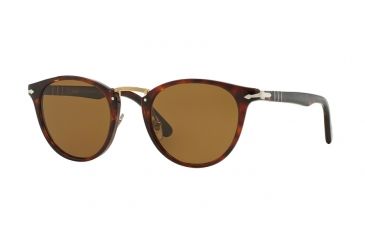 Image of Persol PO3108S Sunglasses 24/57-47 - Havana Frame, Brown Polarized Lenses