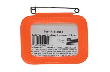 Image of Pete Rickard Single License Holder, Orange 154D