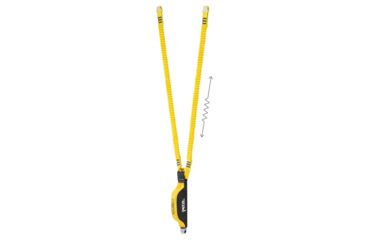 Image of Petzl Absorbica-Y Lanyard w/Energy Absorber, Black/Yellow, 150cm, L014AA01