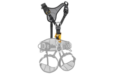 Image of Petzl Top Croll Chest Harness, Black/Yellow, Small, C081BA00