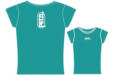 Image of Petzl Women's EVE Cotton Logo T-Shirt,Turquoise,Large Z44 LT