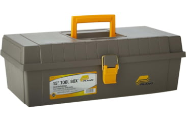 Image of Plano 15 Tool Box Graphite Gray W/ Yellow Latch - 100000
