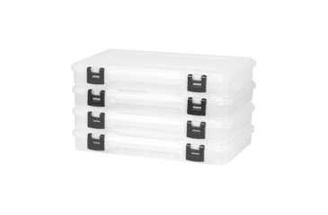 Image of Plano 4 Pack 3700 Stowaways Shrinkwrapped Box with black latches, PLASM374