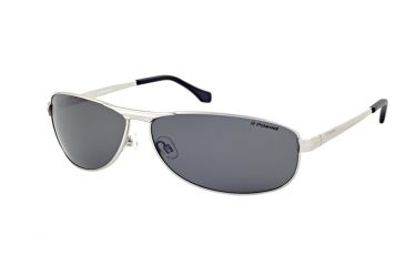Image of Polaroid Jason Sport Sunglasses - Silver Frame, Polarized Grey Lenses PDP7135Y