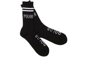 Image of Poler Furry Font Skate Socks, Black, One Size, 55200240-Black-O/S