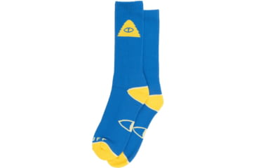 Image of Poler Icon Socks, Azul/Lemon, One Size, 214ACUSK01-Azul/Lemon-O/S