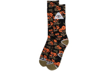 Image of Poler Icon Socks, Orchid Floral Black, One Size, 221ACUSK01-OrFlBlack-O/S