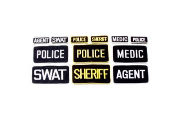 Image of BlackHawk Police Patch W/Velcro 2 X 4 (10900014) Black/Gold