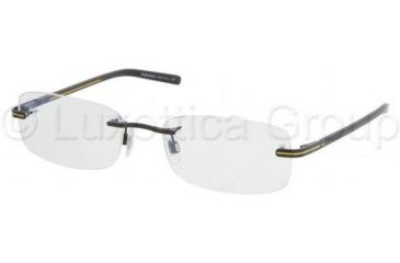 Image of Polo PH1089 SV Prescription Eyeglasses, Shiny Black Demo Lens Frame / 53 mm Prescription Lenses, 9003-5318