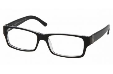 Image of Polo PH2027 Progressive Eyeglasses - Top Black/Crystal Demo Lens Frame / 52 mm Prescription Lenses, 5011-5216