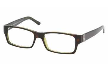 Image of Polo PH2027 Progressive Eyeglasses - Top Havana/Green Demo Lens Frame / 52 mm Prescription Lenses, 5016-5216