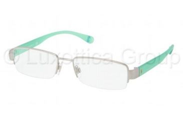 Image of Polo PH1118 Single Vision Prescription Eyeglasses 9035-5217 - Brushed Silver Frame