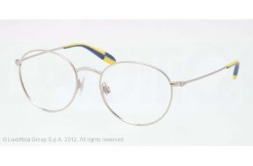 Image of Polo PH1132 Progressive Prescription Eyeglasses 9046-51 - Matte Brushed Silver Frame, Demo Lens Lenses