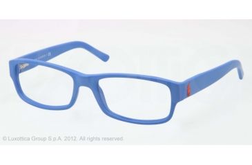 Image of Polo PH2102 Single Vision Prescription Eyeglasses 5418-55 - Matte Light Blue Frame, Demo Lens Lenses