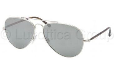 Image of Polo PH3058 Single Vision Prescription Sunglasses PH3058-90016G-5814 - Lens Diameter 58 mm, Frame Color Shiny Silver