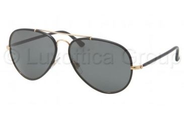 Image of Polo PH3058JM Sunglasses 900487-5814 - Shiny Gold Frame, Gray Lenses