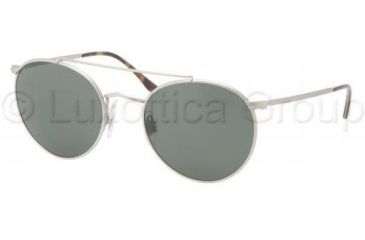 Image of Polo PH3060P Sunglasses 900131-5120 - Matte Silver Frame, Crystal Green Lenses