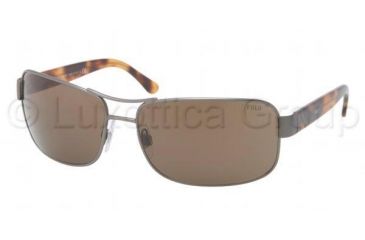 Image of Polo PH3070 Sunglasses 921773-6416 - Dark Gunmetal Frame, Brown Lenses