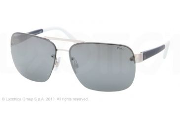 Image of Polo PH3071 Progressive Prescription Sunglasses PH3071-92226G-62 - Lens Diameter 62 mm, Lens Diameter 62 mm, Frame Color Shiny Silver