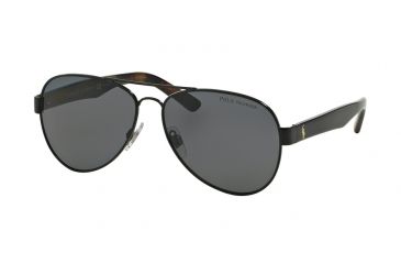 Image of Polo PH3096 Progressive Prescription Sunglasses PH3096-926781-59 - Lens Diameter 59 mm, Frame Color Semi Shiny Black