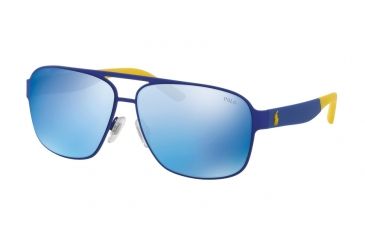 Image of Polo PH3105 Progressive Prescription Sunglasses PH3105-932255-62 - Lens Diameter 62 mm, Frame Color Rubber Royal Blue