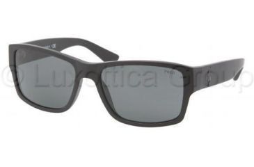 Image of Polo PH4061 Progressive Prescription Sunglasses PH4061-500187-5717 - Lens Diameter 57 mm, Frame Color Matte Black