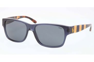 Image of Polo PH4083 Progressive Prescription Sunglasses PH4083-544087-57 - Lens Diameter 57 mm, Frame Color Trasparent Blue