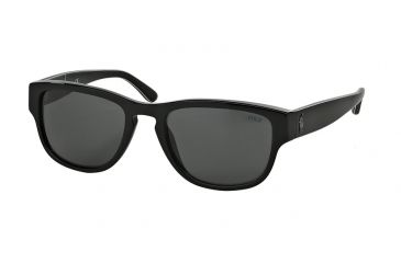 Image of Polo PH4086 Progressive Prescription Sunglasses PH4086-545587-54 - Lens Diameter 54 mm, Frame Color Shiny Black
