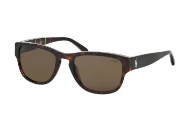 Image of Polo PH4086 Progressive Prescription Sunglasses PH4086-545773-54 - Lens Diameter 54 mm, Frame Color Shiny Dark Havana