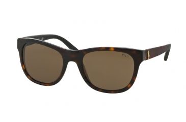 Image of Polo PH4091 Sunglasses 550273-55 - Vintage Dark Havana Frame, Brown Lenses