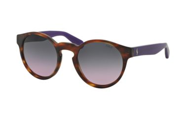 Image of Polo PH4101 Progressive Prescription Sunglasses PH4101-556590-52 - Lens Diameter 52 mm, Frame Color Matte Stripped Havana