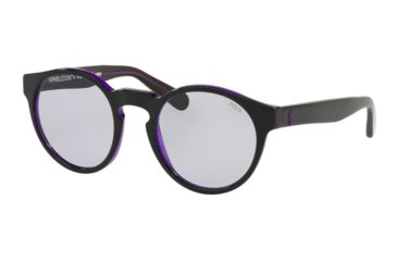 Image of Polo PH4101 Progressive Prescription Sunglasses, 52mm, Black Top Trasparent Purple, PH4101-56991A-52-PRO