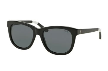Image of Polo PH4105 Progressive Prescription Sunglasses PH4105-557287-54 - Lens Diameter 54 mm, Frame Color Shiny Black