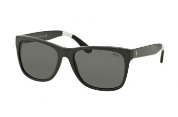Image of Polo PH4106 Sunglasses 557187-57 - Matte Grey Frame, Grey Lenses