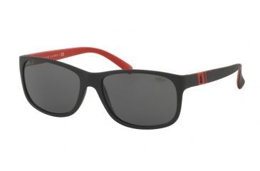 Image of Polo PH4109 Sunglasses 524787-59 - Matte Black Frame, Grey Lenses