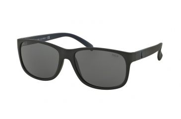 Image of Polo PH4109 Sunglasses 528487-59 - Matte Black Frame, Grey Lenses
