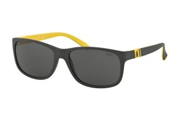 Image of Polo PH4109 Sunglasses 558987-59 - Matte Grey Frame, Grey Lenses