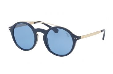 Image of Polo PH4122 Progressive Prescription Sunglasses PH4122-559072-49 - Lens Diameter 49 mm, Frame Color Shiny Navy Blue