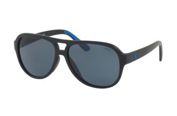 Image of Polo PH4123 Bifocal Prescription Sunglasses PH4123-562987-58 - Lens Diameter 58 mm, Frame Color Matte Black Royal Blue Rubber