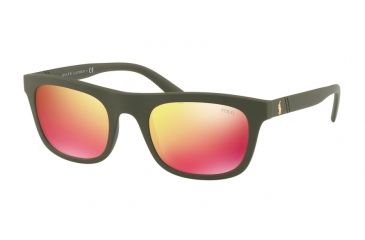 Image of Polo PH4126 Bifocal Prescription Sunglasses PH4126-52166Q-54 - Lens Diameter 54 mm, Frame Color Matte Olive
