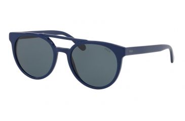 Image of Polo PH4134 Sunglasses 542587-53 - Vintage Navy Blue Frame, Grey-blue Lenses