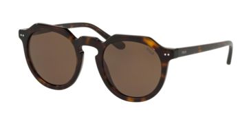Image of Polo PH4138 Sunglasses 500373-49 - Dark Havana Frame, Brown Lenses