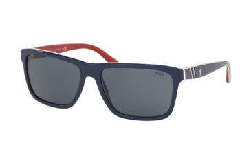 Image of Polo PH4153 Sunglasses 566787-58 - , Grey-blue Lenses