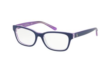 Image of Polo PP8532 Progressive Prescription Eyeglasses, 45mm, Shiny Top Blue On Violet, PP8532-5709-45-PRO