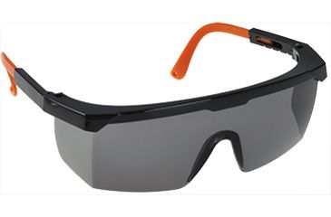 Image of Portwest Classic Safety Glasses EN166, Smoke Lens/Black Temple, PW33SBO